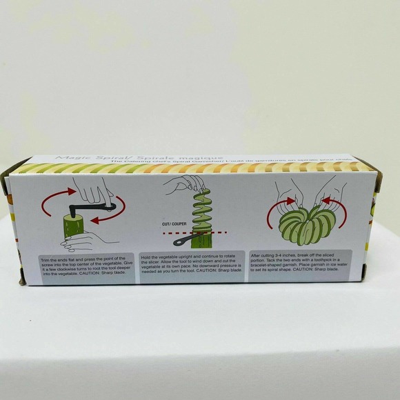 Magic Spiral Fancy Garnish Tool Creates Continuous Spiral Vegetable Garnishings - Picture 1 of 3